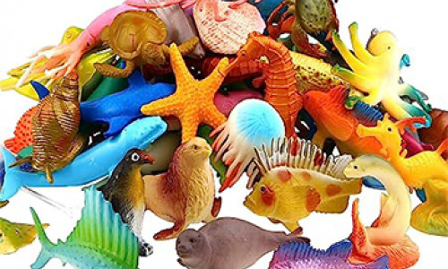 Big Size Action Figure Aquatic Animals Toys for Kids Set Zoo - 5 Pcs