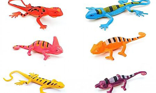 Reptile Animal Toys for Kids, Reptiles Toys for Kids, Lizard Toy for Kids, Artificial Reptile Lizard Animal Figures for Kids Education Toy, Rubber Reptile Toys Set for Children