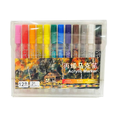 12 pcs Acrylic markers