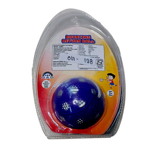 Purple bouncing returning ball