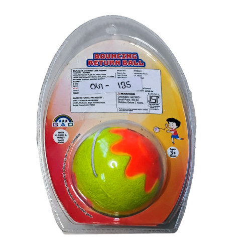 Bouncing Return Ball Neon colour with orange flower