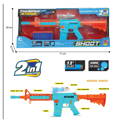 Thunder Strike 2 In 1 Multi Function Gun