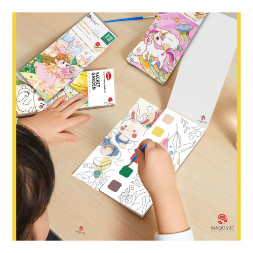 Unicorn Water Painting Book With Watercolor Inside