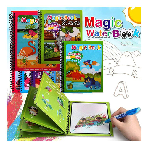 Dino Water Coloring Magic Book Invisible Ink