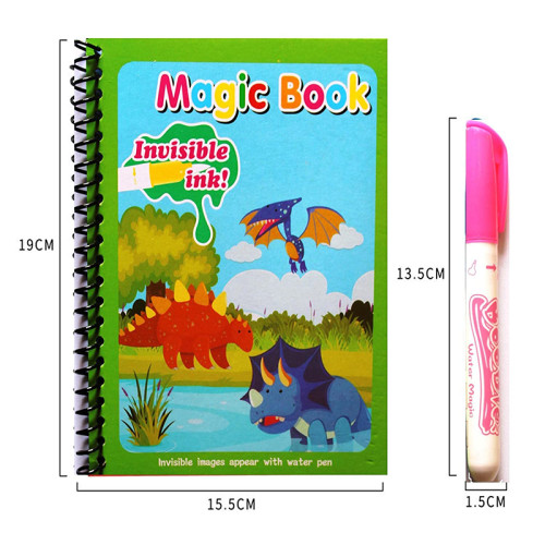 Dino Water Coloring Magic Book Invisible Ink