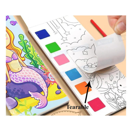 Astronaut Water Painting Book With Watercolor Inside