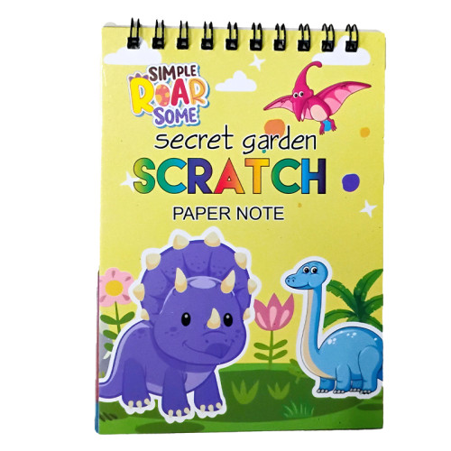 Dino Secret Garden Scratch Paper Art Book (small)