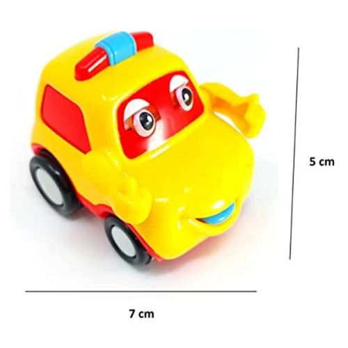 Smile Car Toy Push & Go Car Toy for Kids (Yellow)