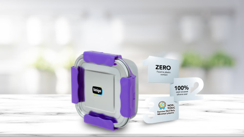 Veigo Medium MaxoSteel Stainless Steel Lunch Box