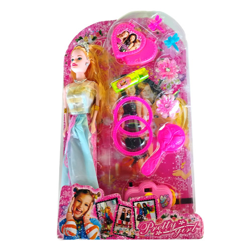 Pretty Girl Doll Set(sky blue)