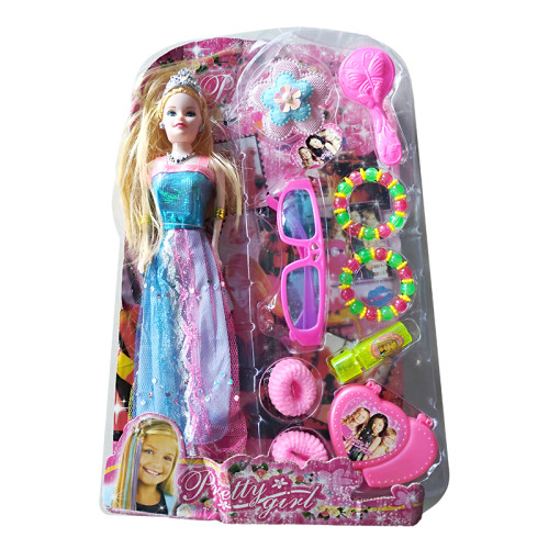 Pretty Girl Doll Set(Blue)