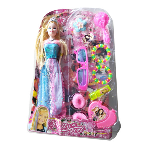 Pretty Girl Doll Set(Blue)