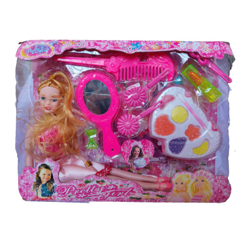 Pretty Girl Doll With Beauty Kit