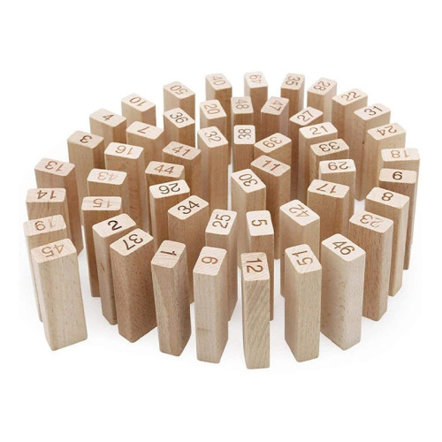 54pcs Wooden Tumble Tower Game Stacking Tumbling Tower Game