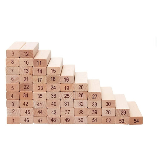 54pcs Wooden Tumble Tower Game Stacking Tumbling Tower Game