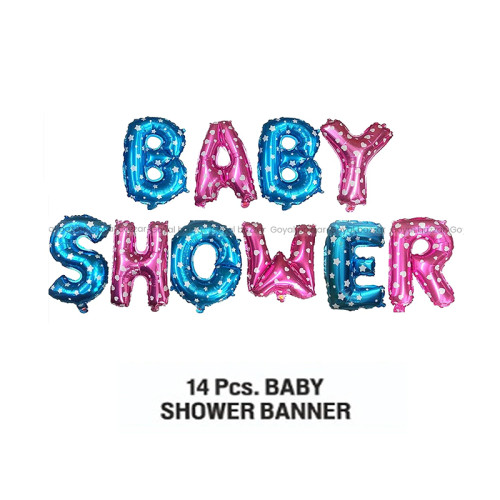 Baby Shower Kit with Foot foil balloons