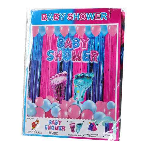 Baby Shower Kit with Foot foil balloons