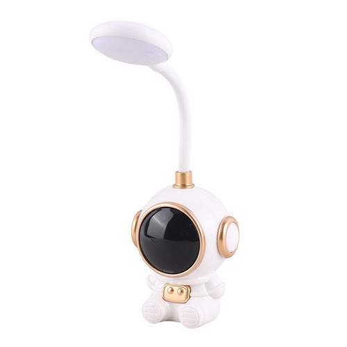 Astronaut Rechargeable ABS Plastic Table Top Desk Led Lamp (Golden)