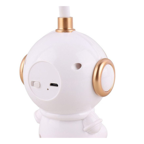 Astronaut Rechargeable ABS Plastic Table Top Desk Led Lamp (Golden)
