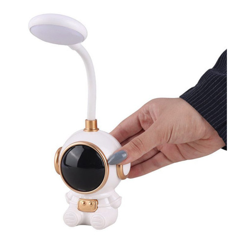 Astronaut Rechargeable ABS Plastic Table Top Desk Led Lamp (Golden)