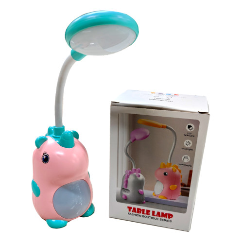 Dinosaur Rechargeable ABS Plastic Table Top Desk Led Lamp (Blue)