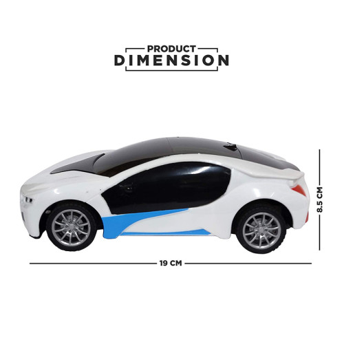 3D Famous Remoat Control Car White
