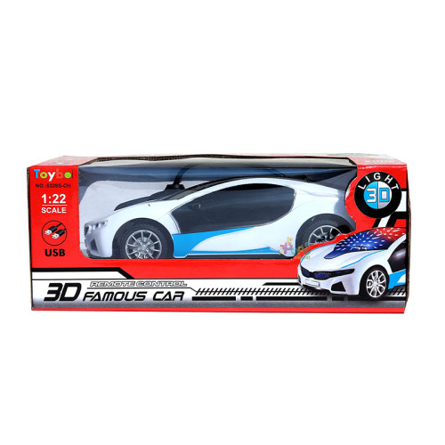 3D Famous Remoat Control Car White
