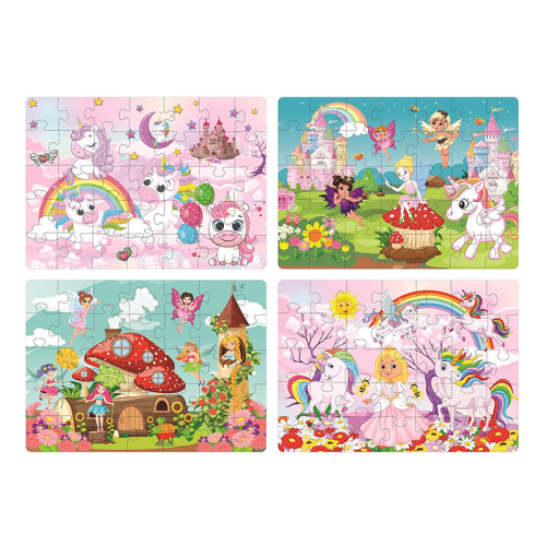 4 In 1 Unicorn Kingdom Jigsaw Puzzle