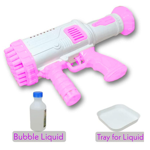 Super Rocket Bubble Gun 32 HOLE (Pink)