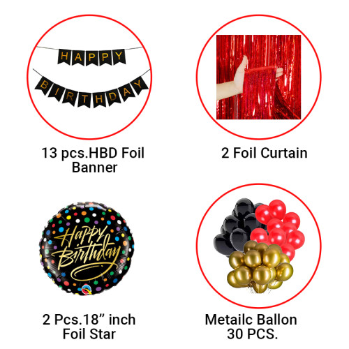 Small size Happy birthday combo pack (Red)