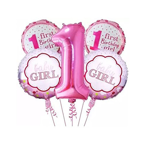1st Baby girl balloon combo (Pink)