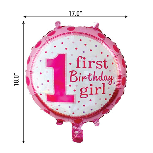 1st Baby girl balloon combo (Pink)