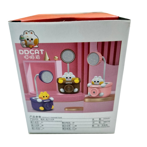 D Cat LED Lamp Rechargeable with Pen Holder and Sharpener (Duck) Table Lamp Study Lamp (Brown)