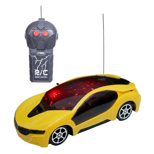 3D Famous car remote control (Yellow)