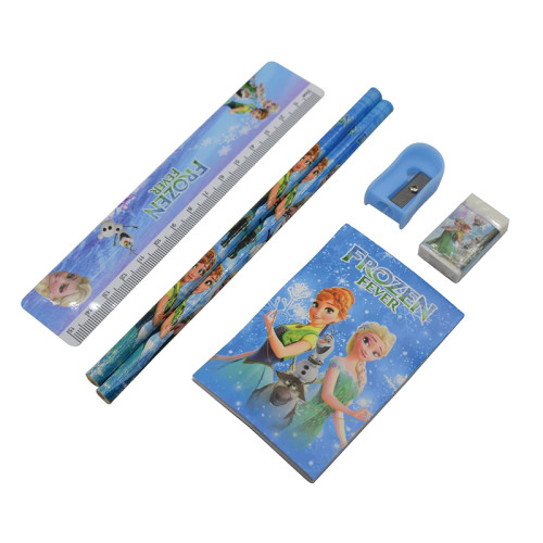 Frozen fever cartoon printed Pencil stationery set