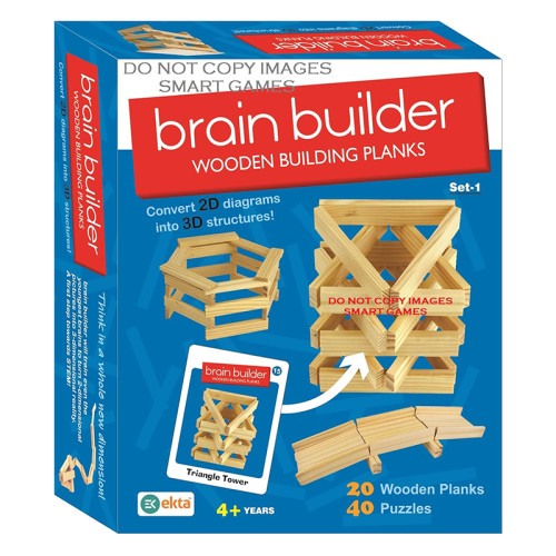 Ekta BRAIN BUILDER WOODEN BLOCKS
