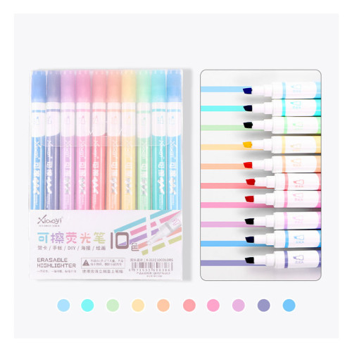 Double side erasable highlighter