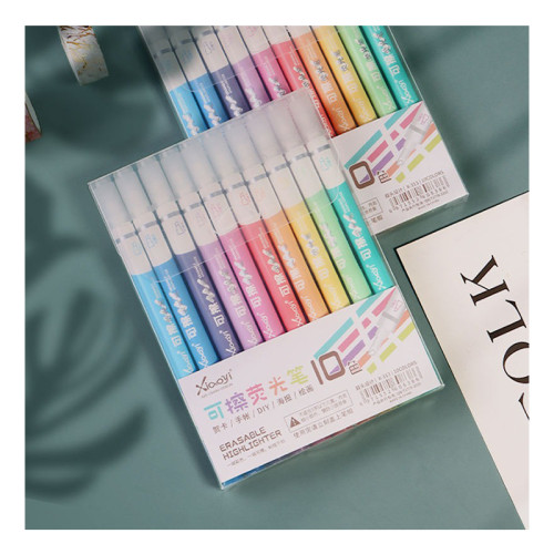 Double side erasable highlighter