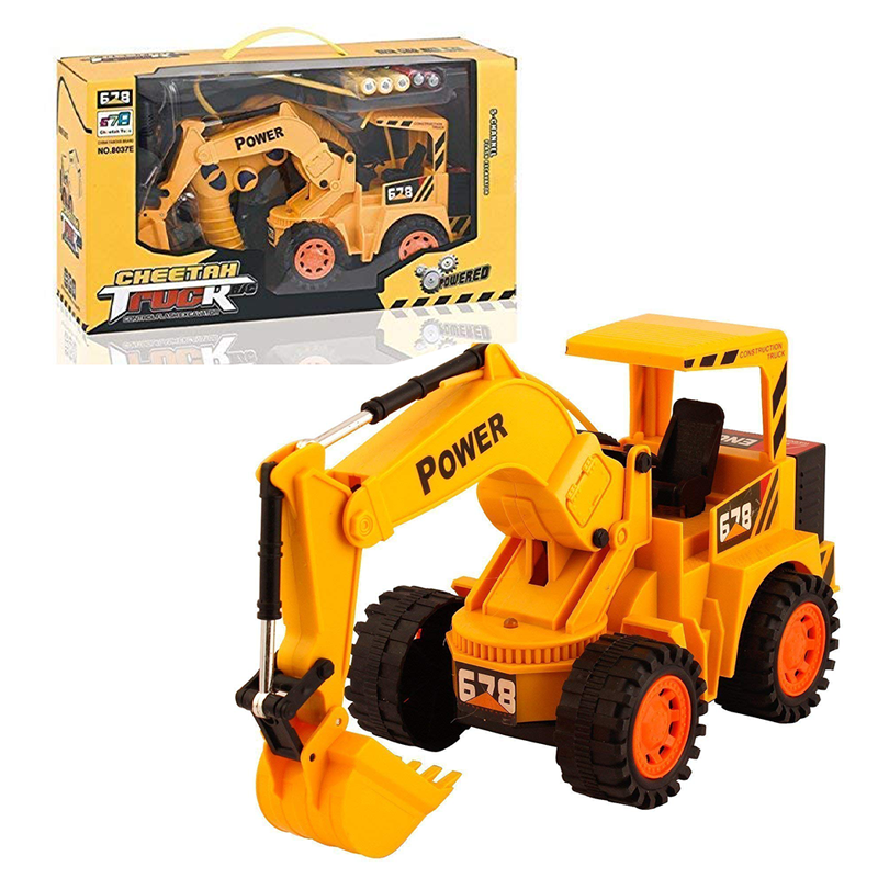 CB Cheetah Remote Control and LED Flashlights JCB Plastic Truck