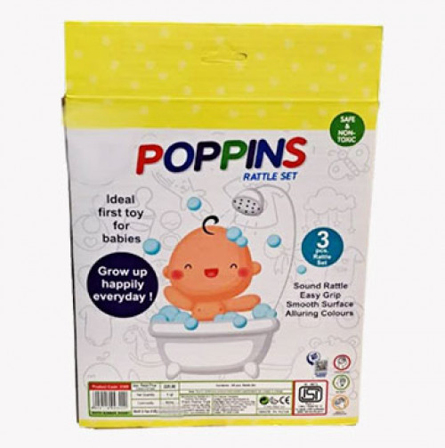 Poppins Rattles Set (Yellow)